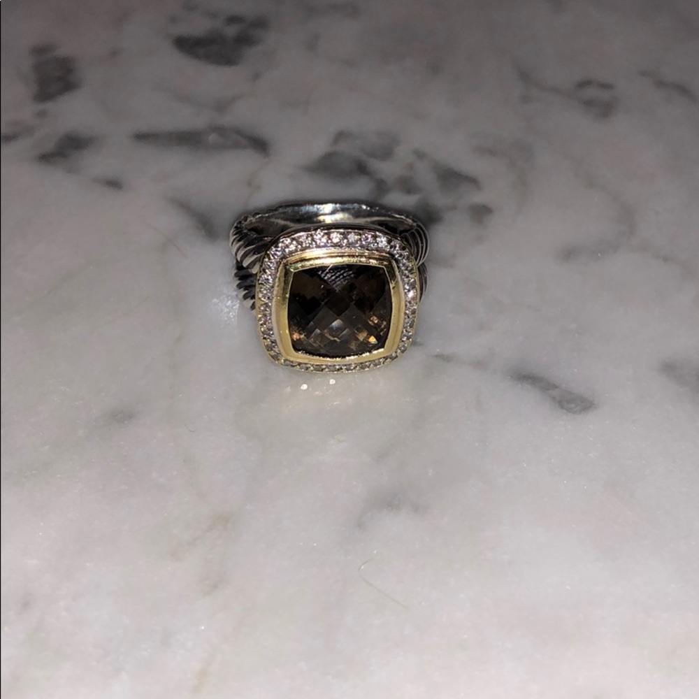 David Yurnan Smoky Quartz & Diamond Albion Ring - Picture 2 of 11